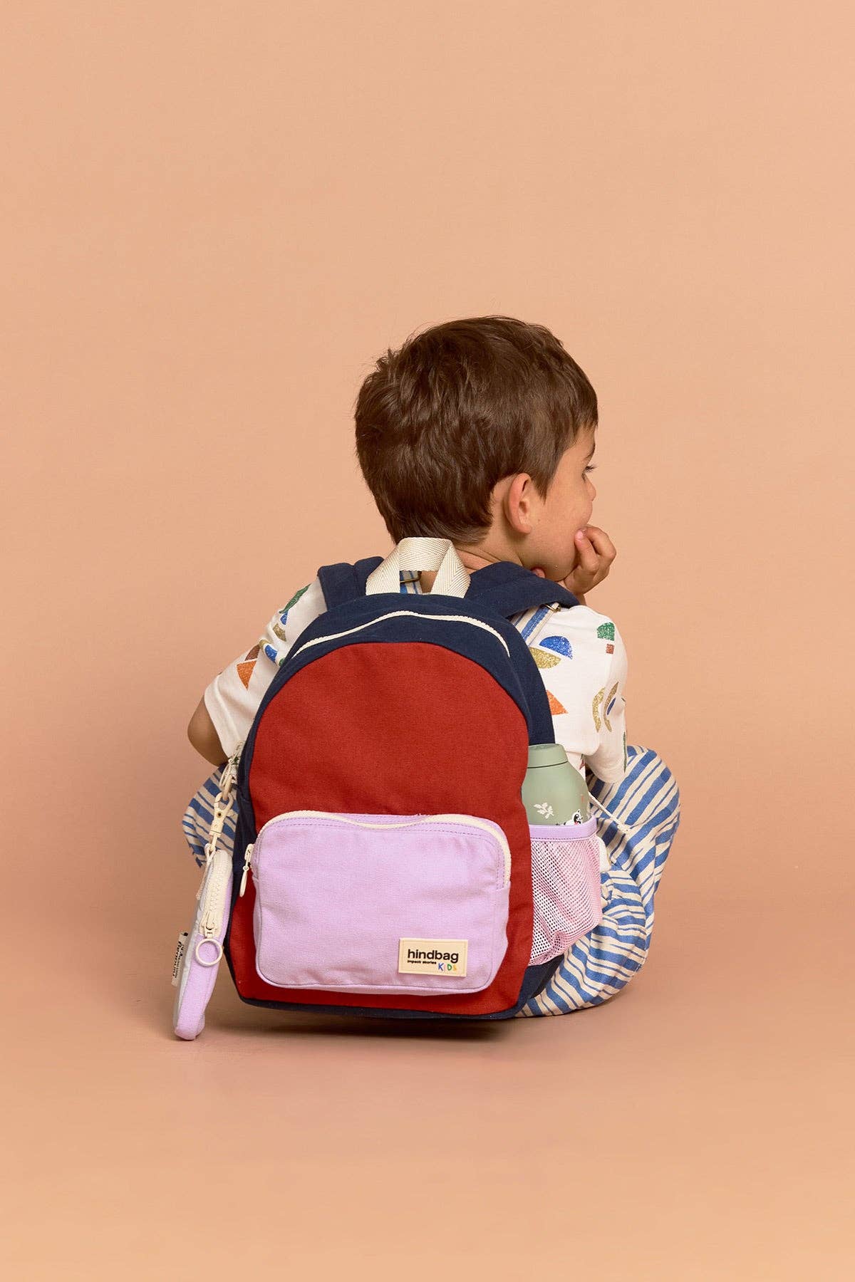 Hindbag - Wholesale Backpack - Kids - Romy Tricolor Terracotta Backpack3