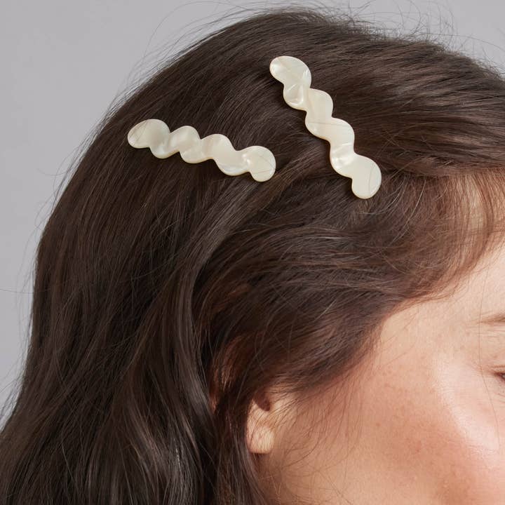 Tiepology - Wholesale Hair Pin - Eco Cloud Wave Slide Hair Pin Set