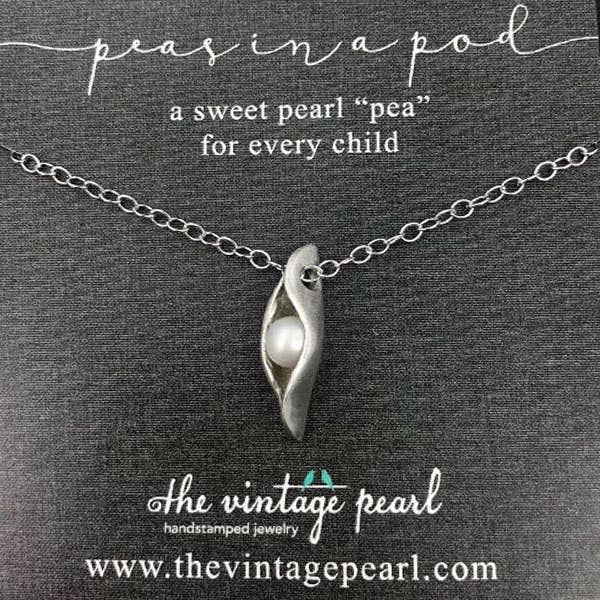 The Vintage Pearl – wholesale Kids necklace – Kids – Sweet Peas in a Pod Necklace (1-7 pearls)