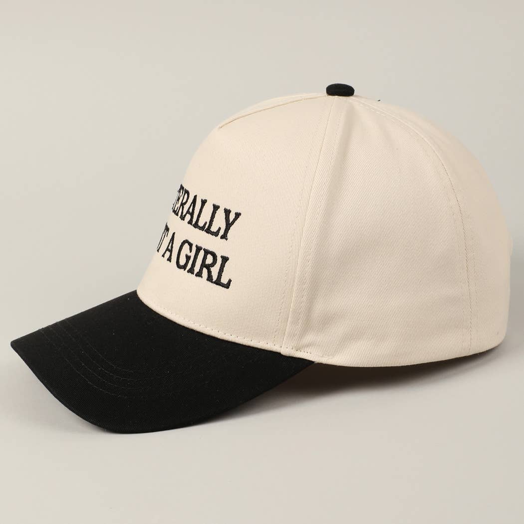 Fashion City - Wholesale Baseball Cap - Unisex - Literally Just A Girl Embroidery Two Tone Trucker Hat6