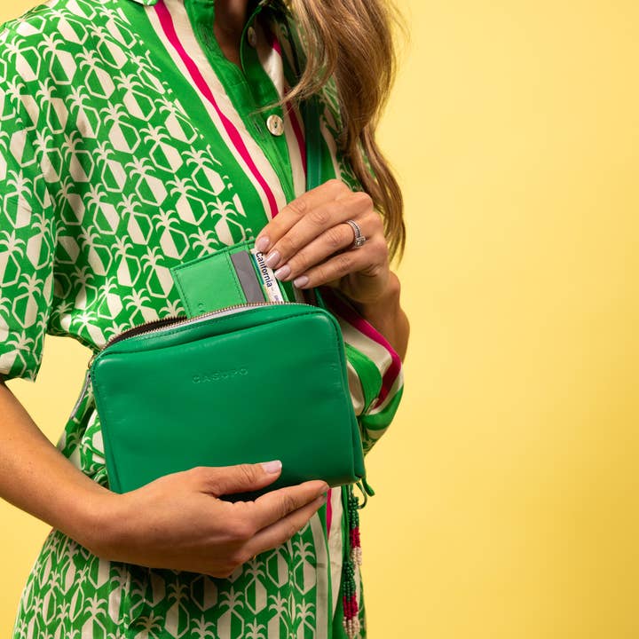 CASUPO - Vendita all'ingrosso Portafoglio - Unisex - Portafoglio Minimalista RFID - Porta Carte Sottile - Verde4