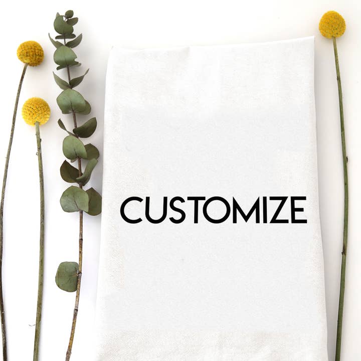 * FLOUR SACK TEA TOWEL - Custom Design for wholesale by Wildwood Landing