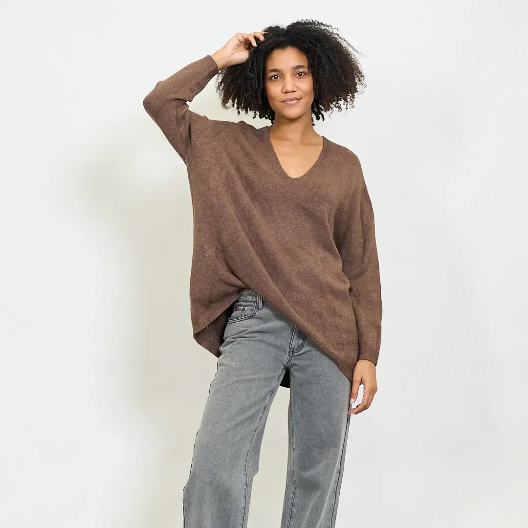 AMELÉ – wholesale Tunika - Dam – V-ringad tröja1