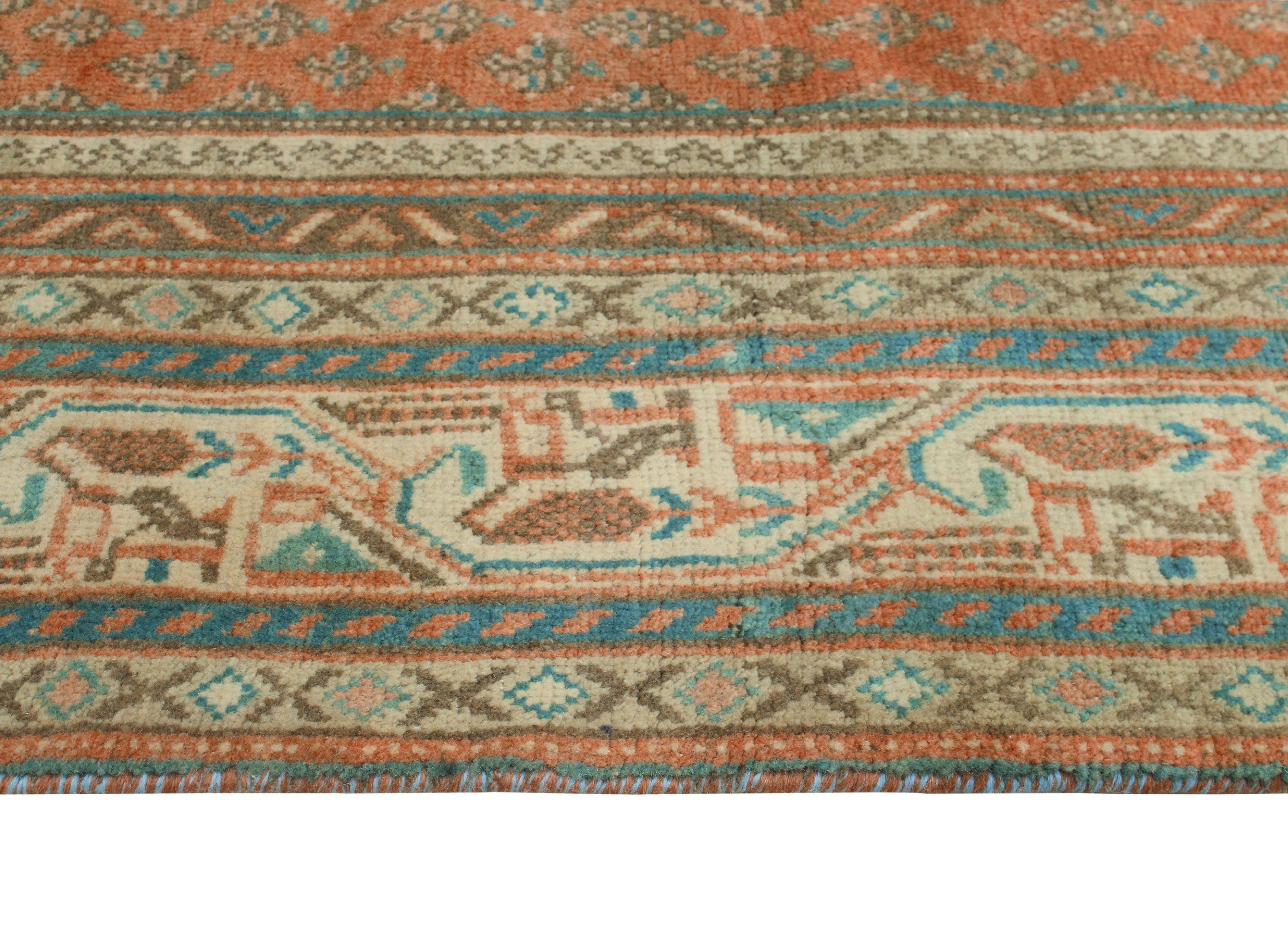 Noori Rug - Wholesale Area Rug - Fine VTG Cartere Rust/Beige Rug, 6'0" x 8'6"6