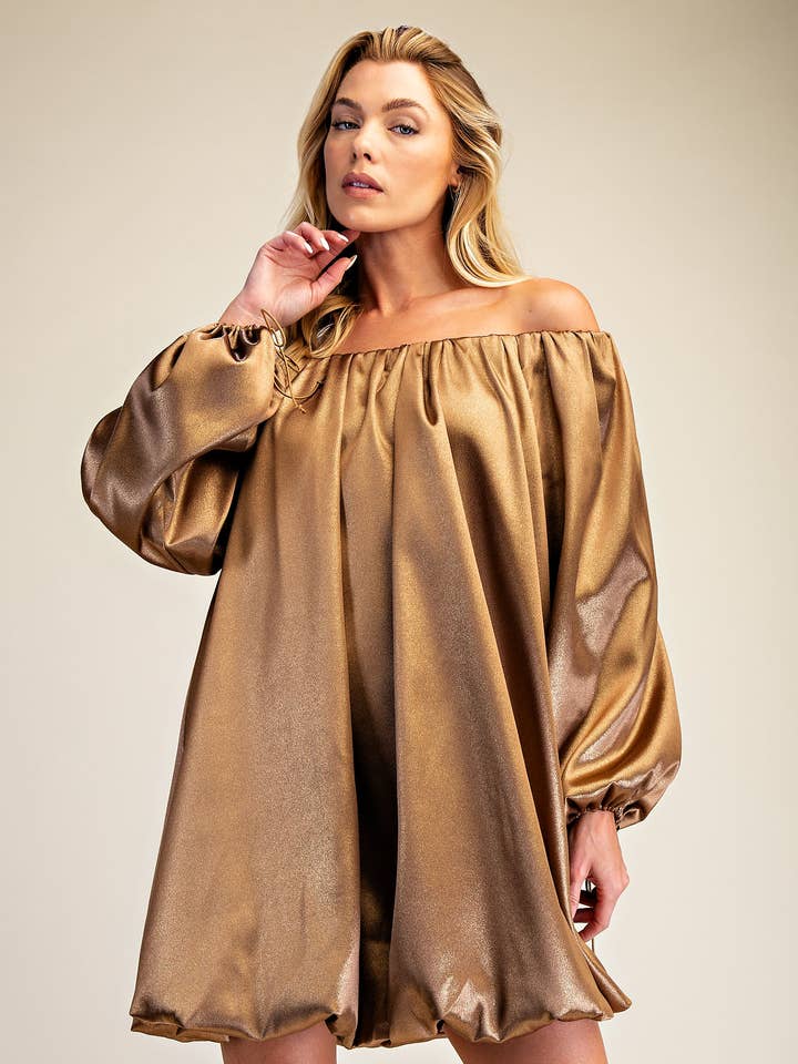 Off-Shoulder Flounced Dress for wholesale by Glam