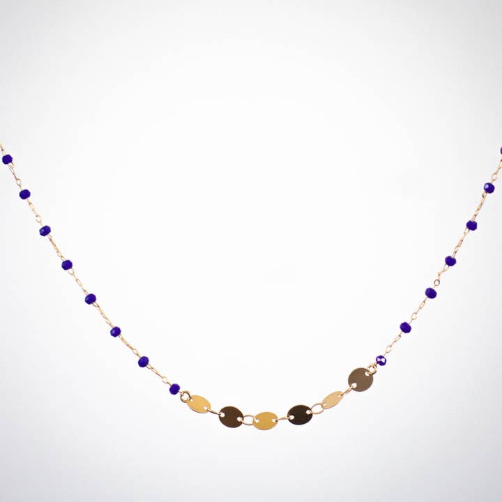 Minimalist, delicate choker/designer jewelry/ glass beads/handcrafted creation/ handmade for wholesale by Atelier Vivienne