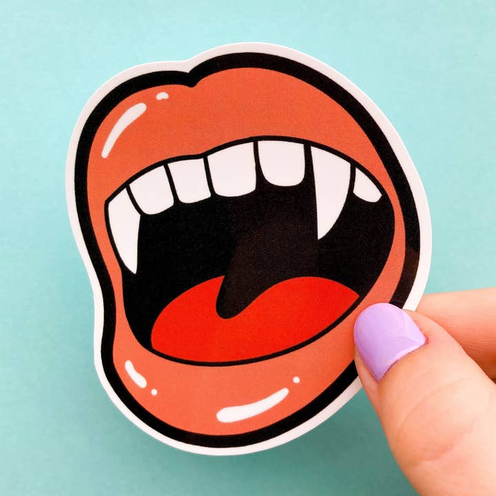 Vampire Fangs | Vinyl Waterproof Sticker| Halloween Stickers for wholesale by Le Petit Pin