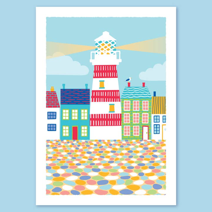Seaside design A4 print - Lighthouse for wholesale by The Leaf Press