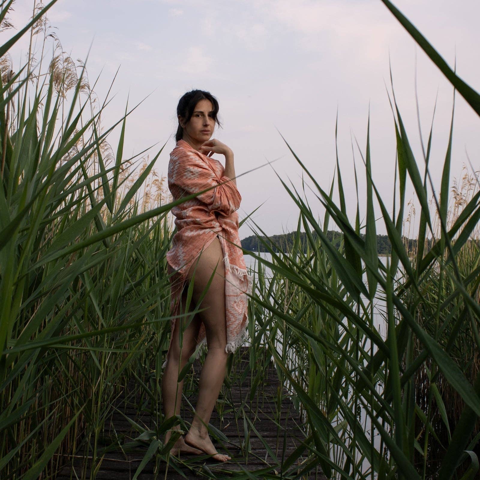 HELLO TURCO Turkish Towels - Wholesale Beach Towel - Kilim Orange Handwoven5