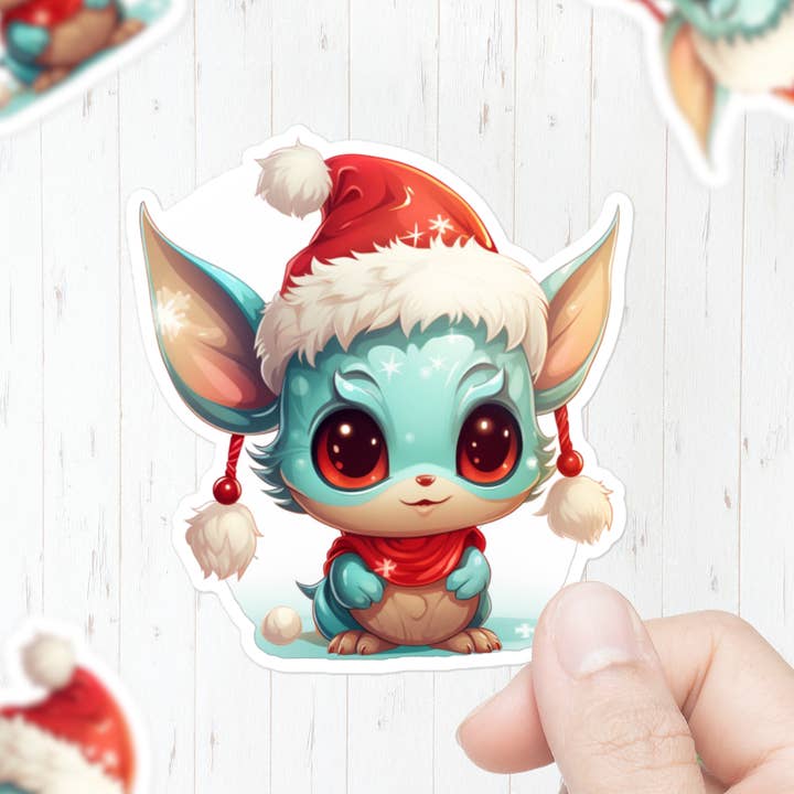 Adesivo con creatura natalizia per la vendita all'ingrosso da parte di Mystical Clarity