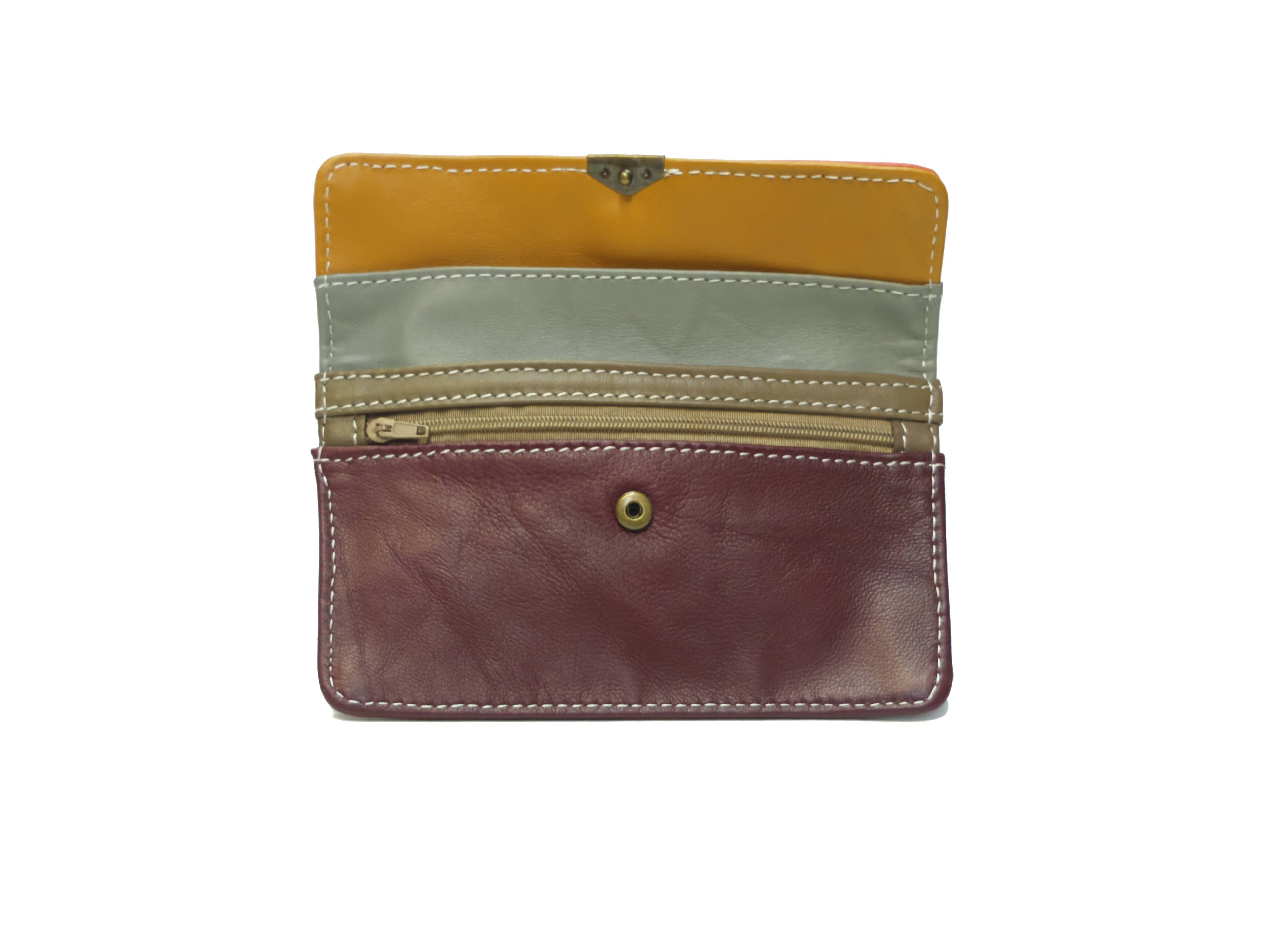 Royal marais - Vente Porte-monnaie – unisexe - porte monnaie multi poches en cuir Pm401723