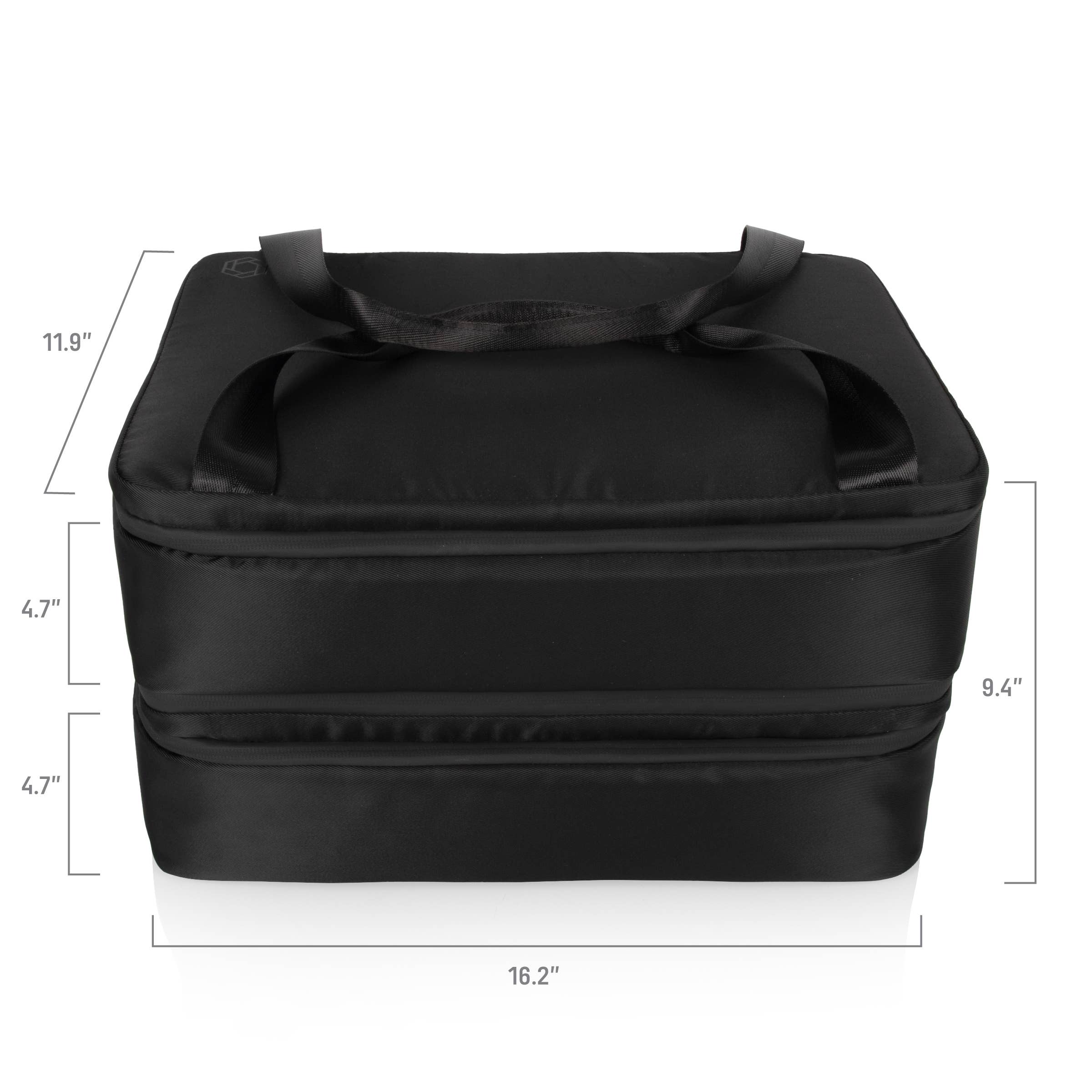 Picnic Time Family of Brands - Wholesale Cooler/Cooler Bag - Double Decker Casserole Tote, (Black)13