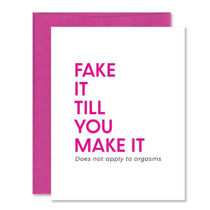 Carte de vœux amusante pour les rencontres, le divorce ou la rupture - Faking It pour la vente par Jones Street Press