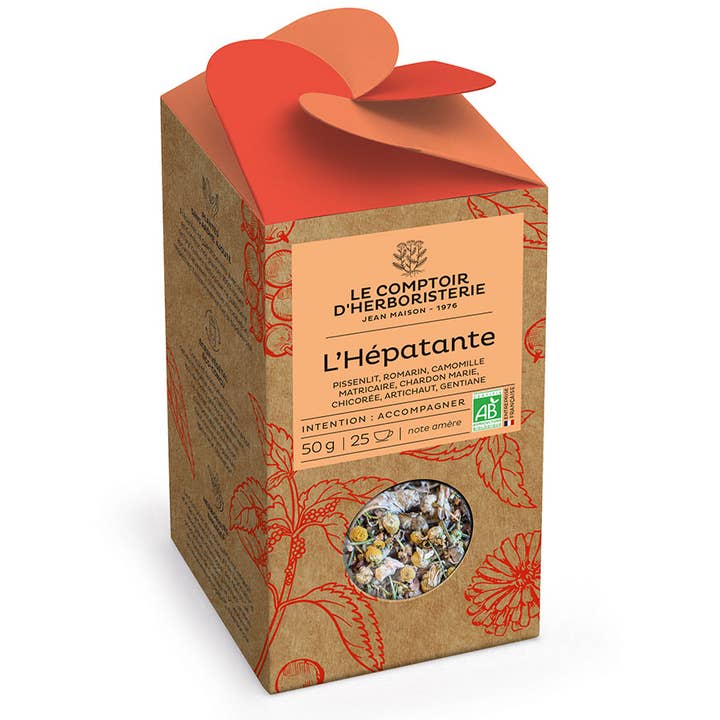 LE COMPTOIR D'HERBORISTERIE - Wholesale Health/Detox Tea - ORGANIC HEPATANTE HERBAL TEA 50G - LIVER DRAINING