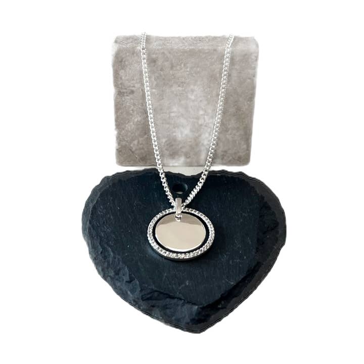 Silver Plated Circle Charm for wholesale by Beadsworld