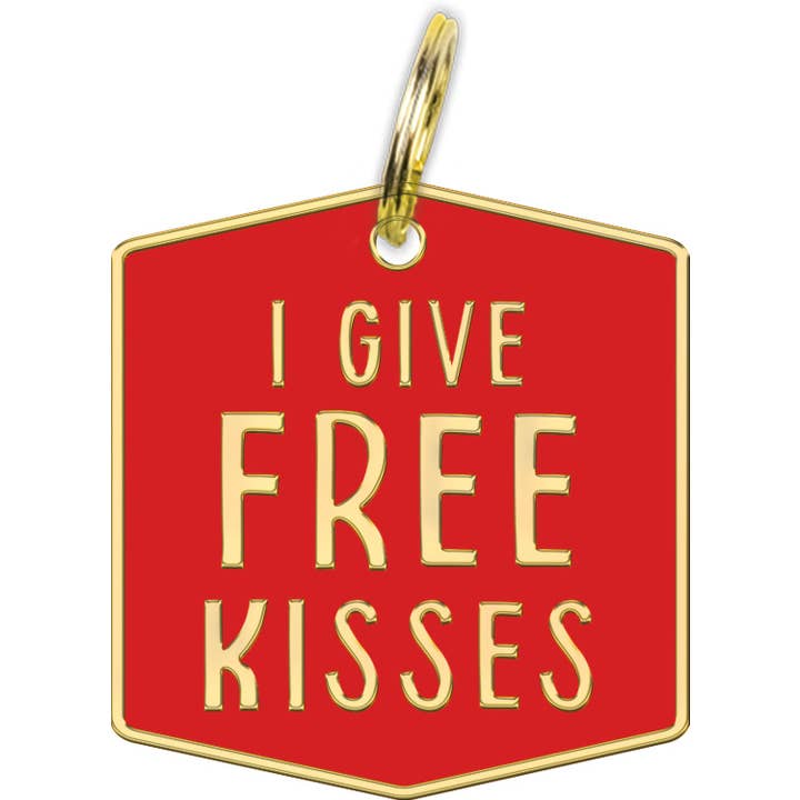 I Give Free Kisses Collar Charm for wholesale by Primitives by Kathy