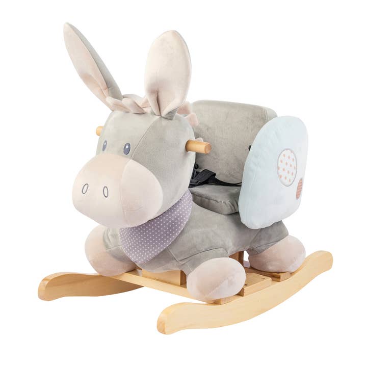 Cheval à bascule Cappuccino Donkey – Jouet à bascule – Gris et Bleu pour la vente par Nattou