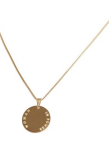 Woman In Power Necklace Gold for wholesale by Blanksn Jewellery