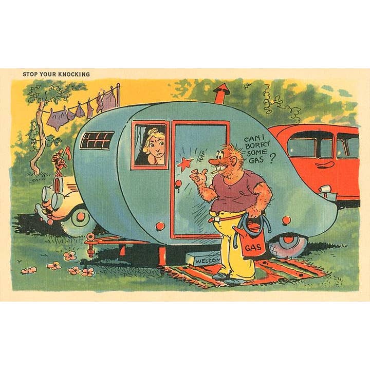 Found Image Press - Venta al por mayor Tarjeta postal - Postal RS-200 Deja de Llamar, Humor de Viajes, Dibujo Animado