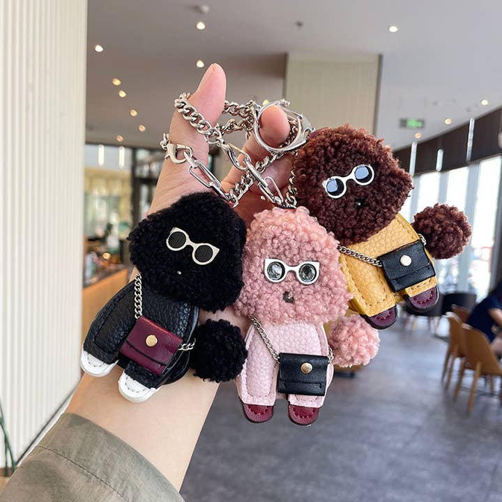 Passendes Teddybär-Paar – Geschenkbeutel-Anhänger und Schlüsselanhänger für den Großhandel von LadyJuneAccessories