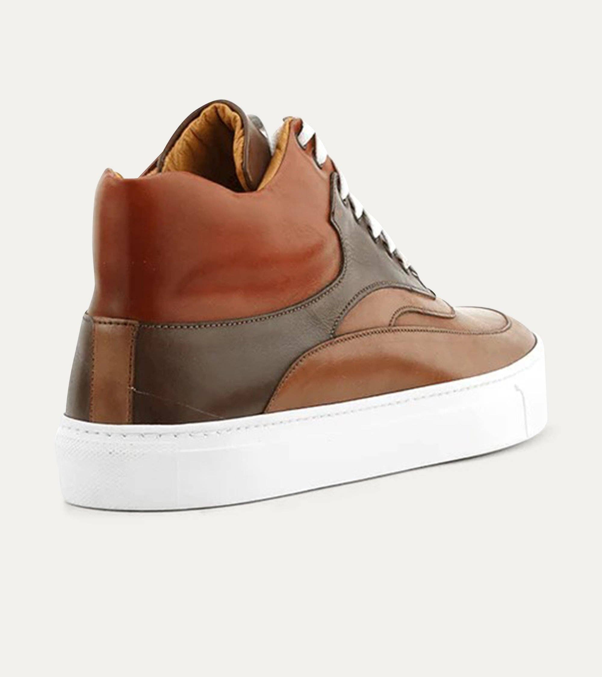 Ace Marks - Wholesale Lifestyle Sneakers - Men's - High Top Dress Sneakers In Cuoio & Cognac2