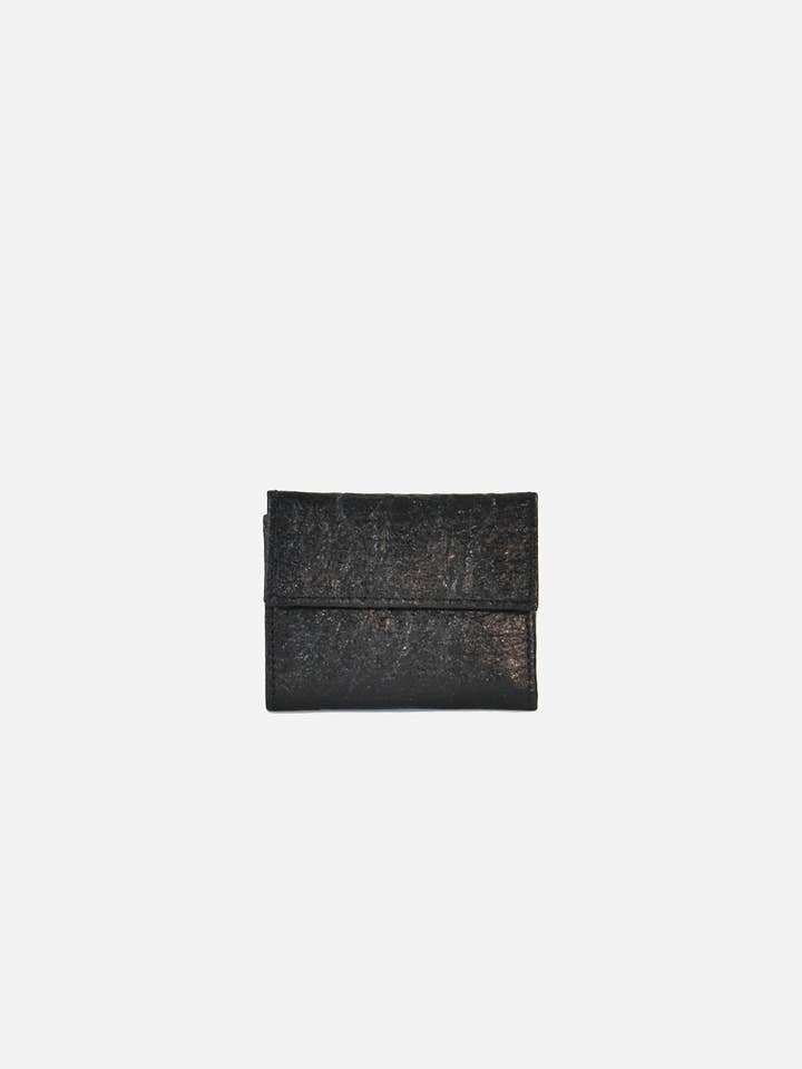 Piñatex Small Wallet, Black for wholesale by Ceibo