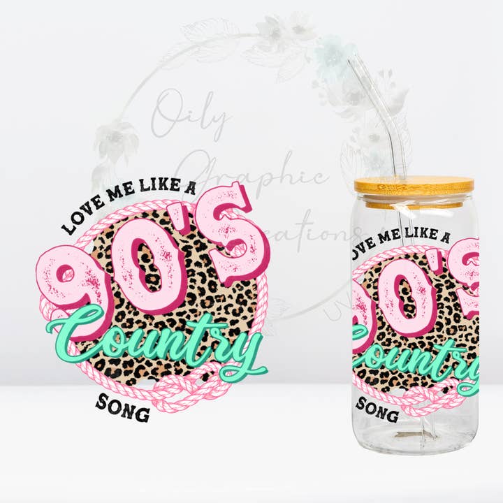 Sticker DTF UV Country Song des années 90 pour la vente par Oily Graphic Creations