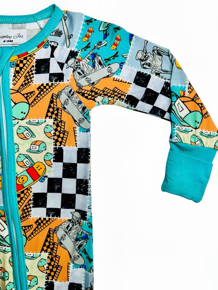 Brinley Jo’s Bamboo - Wholesale Jumpsuit - Baby - Skater Boy Bamboo Romper1