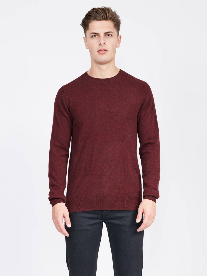 QUINN - Wholesale Sweatshirt - Men's - Qi Cashmere Crew Neck