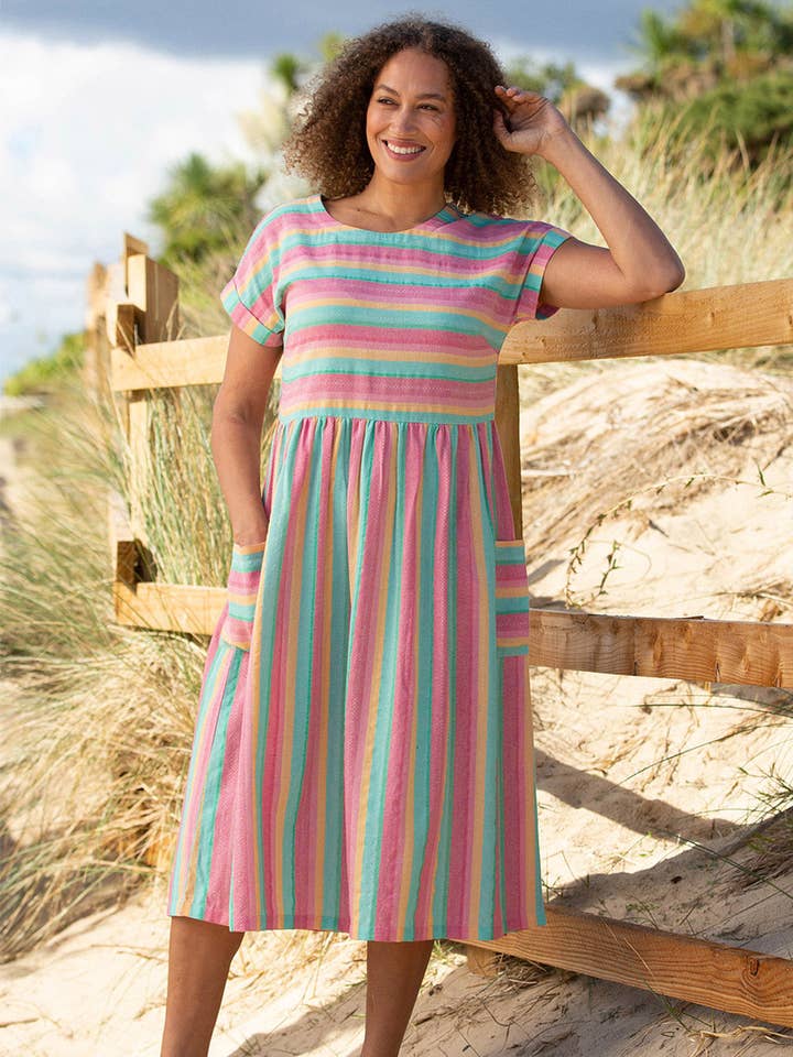 Everley dress special stripe for wholesale by Kite Clothing