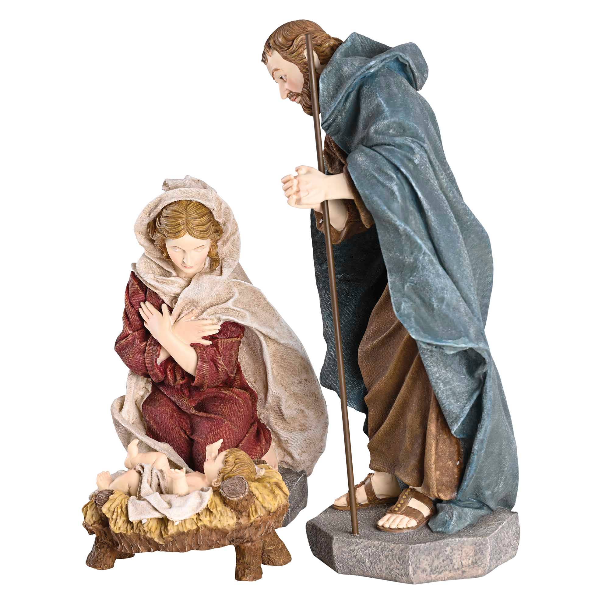Dicksons - Wholesale Nativity Scene Decor - Nativity Holy Family Staff Cloth 17.75H1