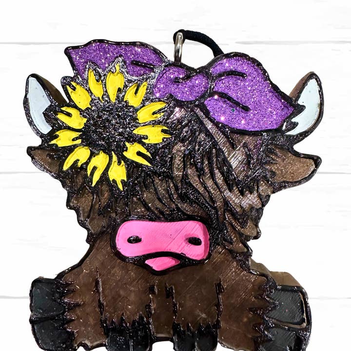 Great Smoky Meltin’s, LLC - Wholesale Car Freshener - Women's - Highland Cow Freshie