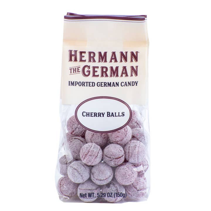 Hermann the German - Cherry Balls, 5.29oz, 12ct for wholesale by Grandpa Joe's Candy Shop