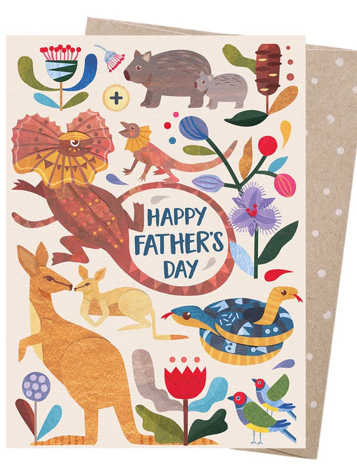 Grußkarte, Vatertags-Menagerie, 6 Stück für den Großhandel von Earth Greetings