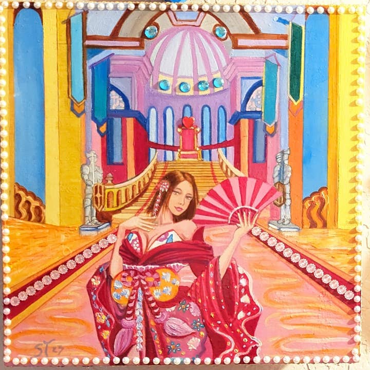Oil Painting Ginchiyo Maiden Sharon Tatem's Wish Boxes Bring for wholesale by Sharon Tatem Fashion LLC