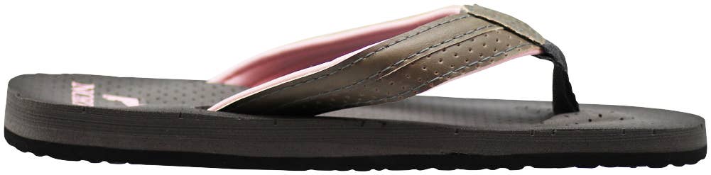 Eastern Off Price - Wholesale Flip Flops - Women's - Norty Women's Soft Cushioned Footbed Sandal 41505 Grey2