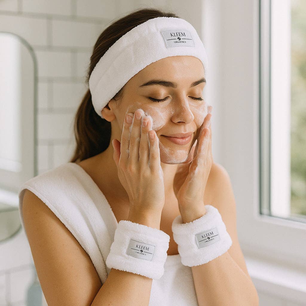 Kleem Organics - Vente Serviettes de bain - ENSEMBLE D'ACCESSOIRES DE SOINS DE LA PEAU ULTRA-DOUX1