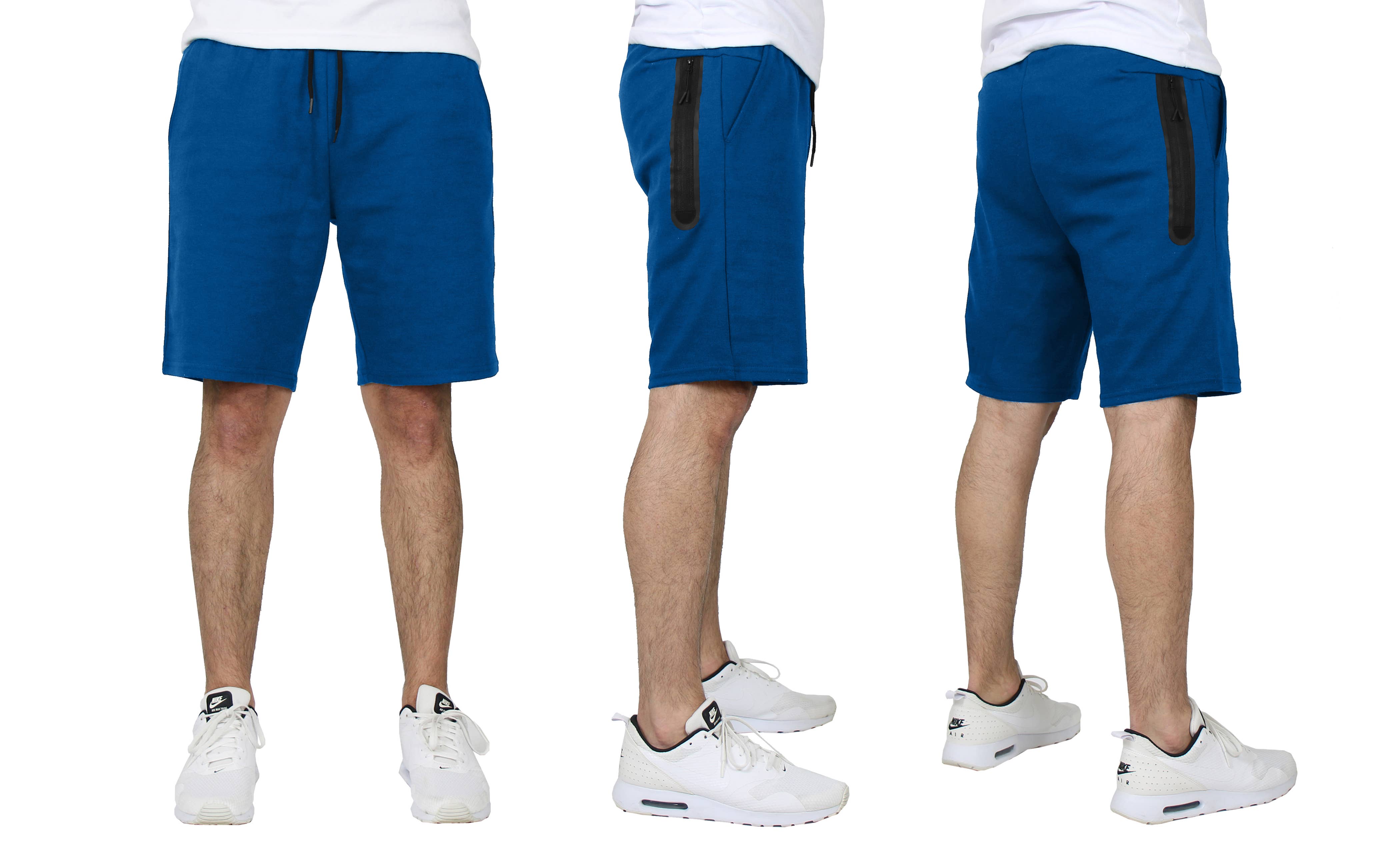 Galaxy By Harvic – wholesale Athletic shorts – Men's – Men's Tech Fleece Performance Shorts With Heat Seal Zipper4