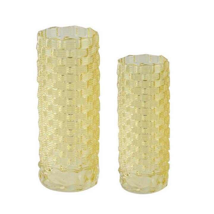 Aria Home - Vente Vases - Collection Fleurine en verre coloré, ensemble de 2 grands vases de table13