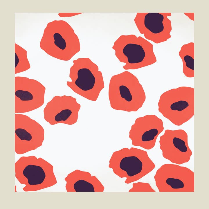 Papel de regalo de amapolas rojas para venta al por mayor de Kinaloon