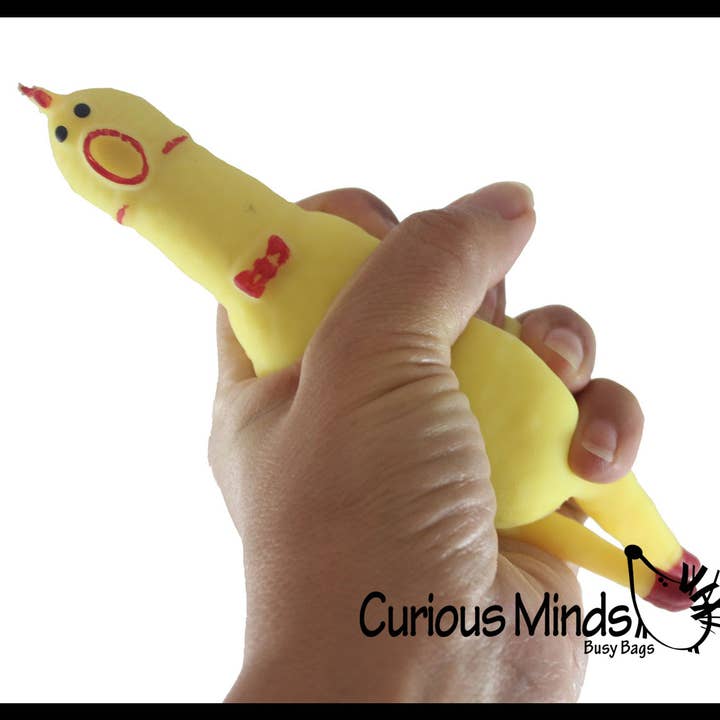 Curious Minds Toys - Wholesale Squishy Toy - Kids & Baby - 1 Chicken Sand Filled Squishy - Rubber Chicken Moldable Sens4