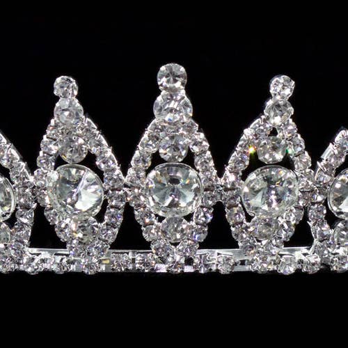 #16598 Rivoli Burst Tiara - 5,1 cm di altezza per la vendita all'ingrosso da parte di Bridal Store Jewelry
