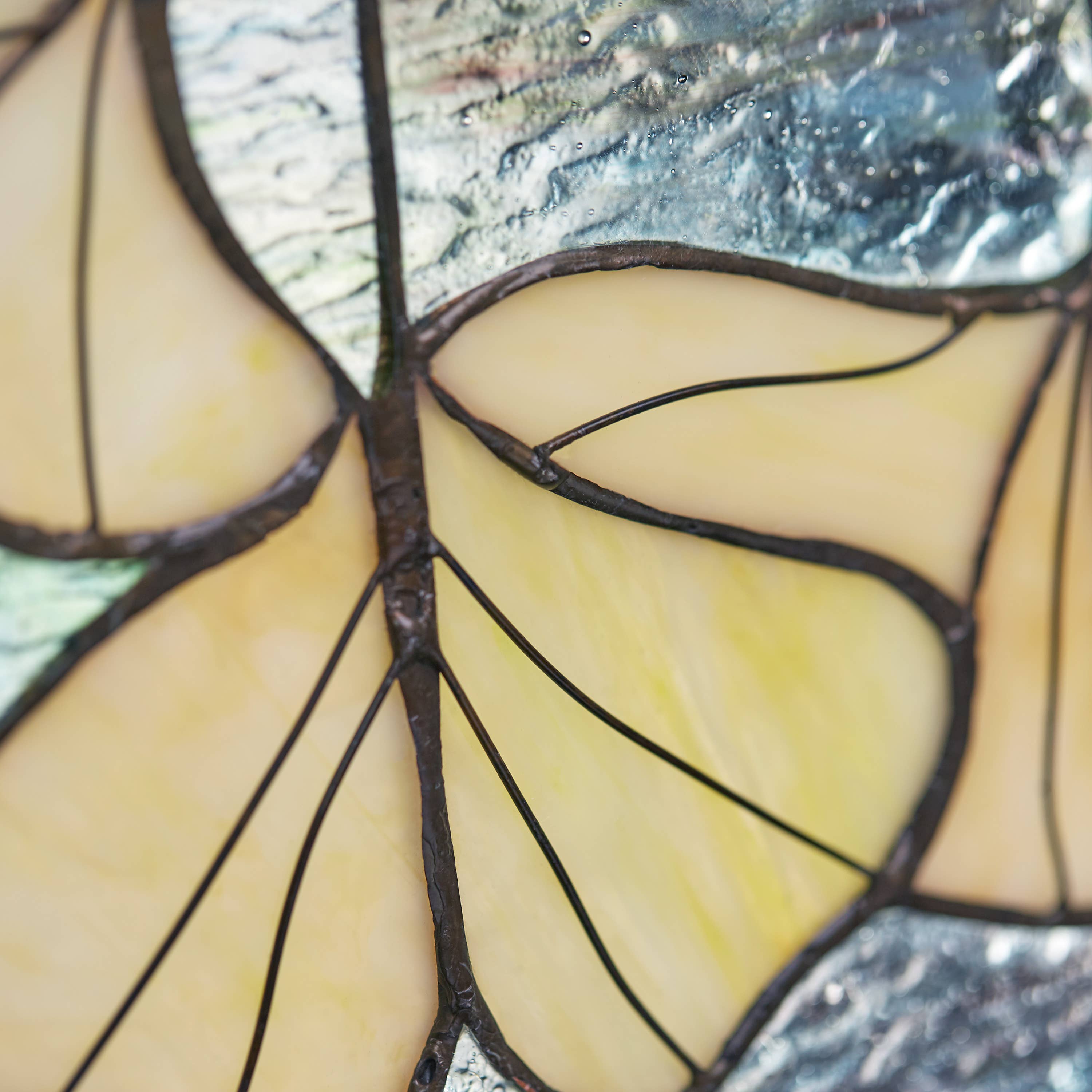 River of Goods - Wholesale Suncatcher - 17.5"H Robert Yellow Gingko Leaf Stained Glass Window Panel10
