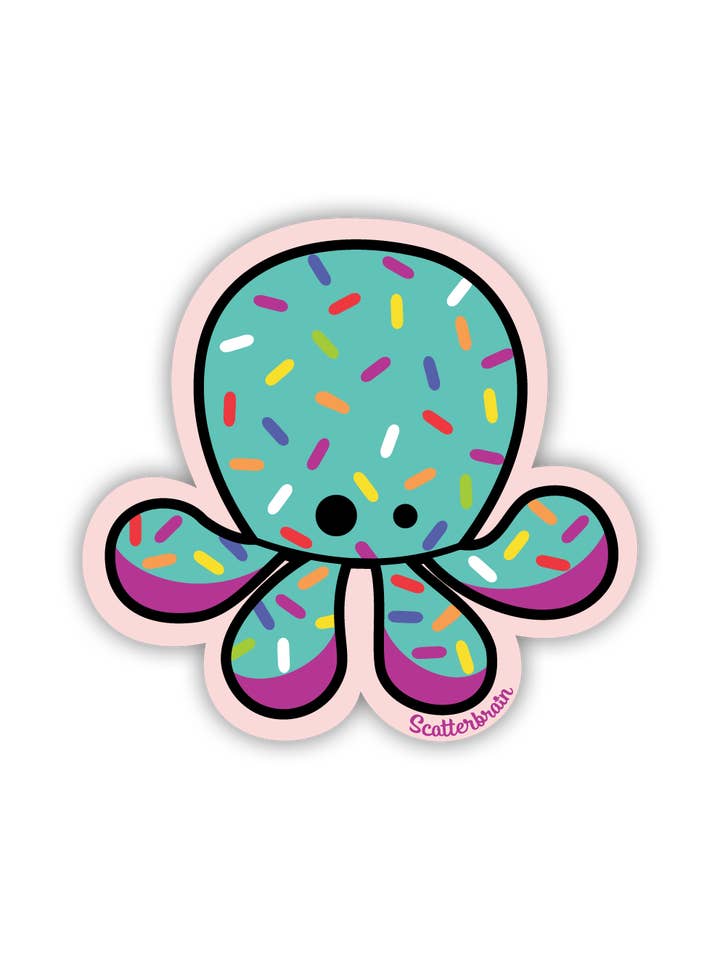 Teal Sprinkles Vinyl Sticker for wholesale by Scatterbrain