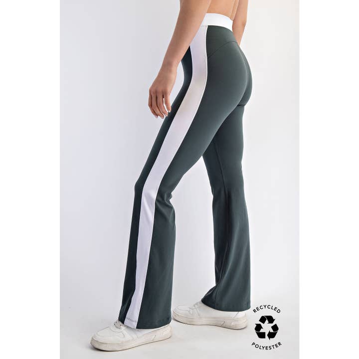 Rae Mode - Wholesale Athletic Pants - Women's - BUTTER SOFT SIDE STRIPE FLARE LEGGINGS