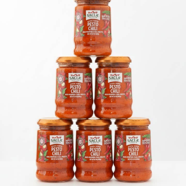 Sacla - Wholesale Pesto - Sacla Italy Spicy Chili Pepper Pesto 6x6.7oz Red Pasta Sauce1