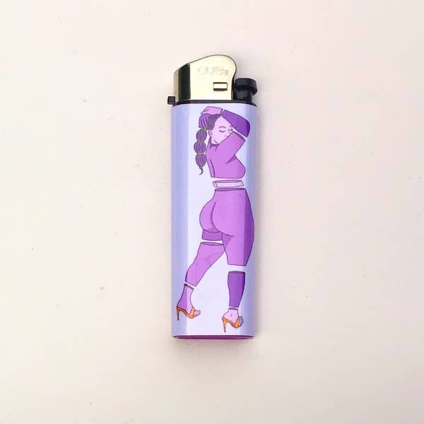 Vivrant Vixen – wholesale Lighter – Purple Babe Handmade Art Lighter