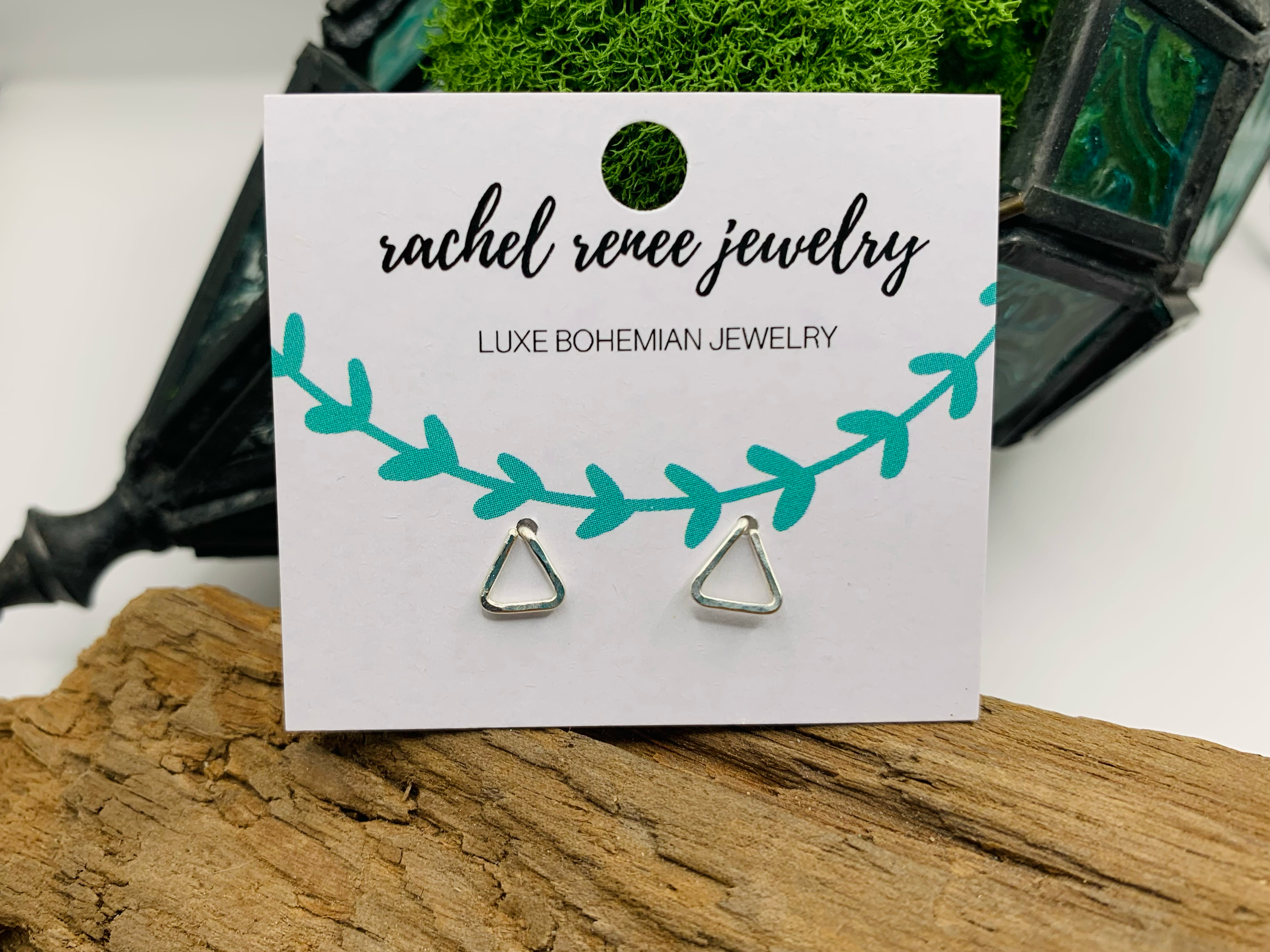 Rachel Renee Jewelry - Wholesale Stud/Post Earrings - JAMIE Triangle Hammered Stud0