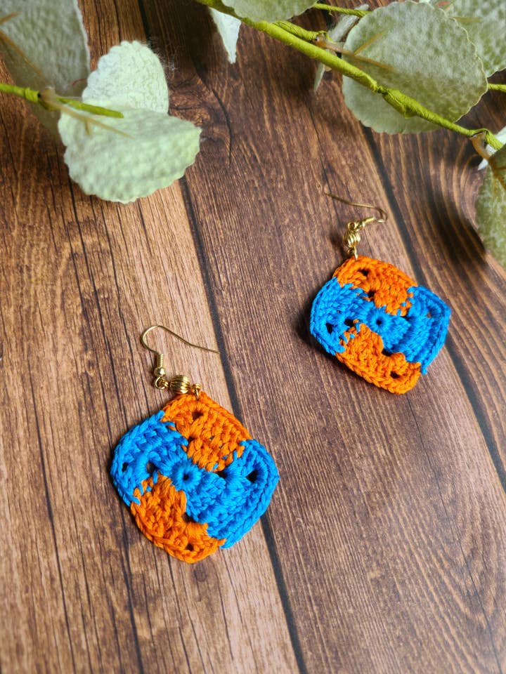 Afrocentric Square Earrings for wholesale by Sysaic Knotz