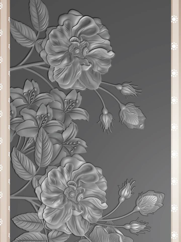 Dossier de gaufrage 3D Nellie's Choice Slimline - Wild Roses pour la vente par Ecstasy Crafts Distributing